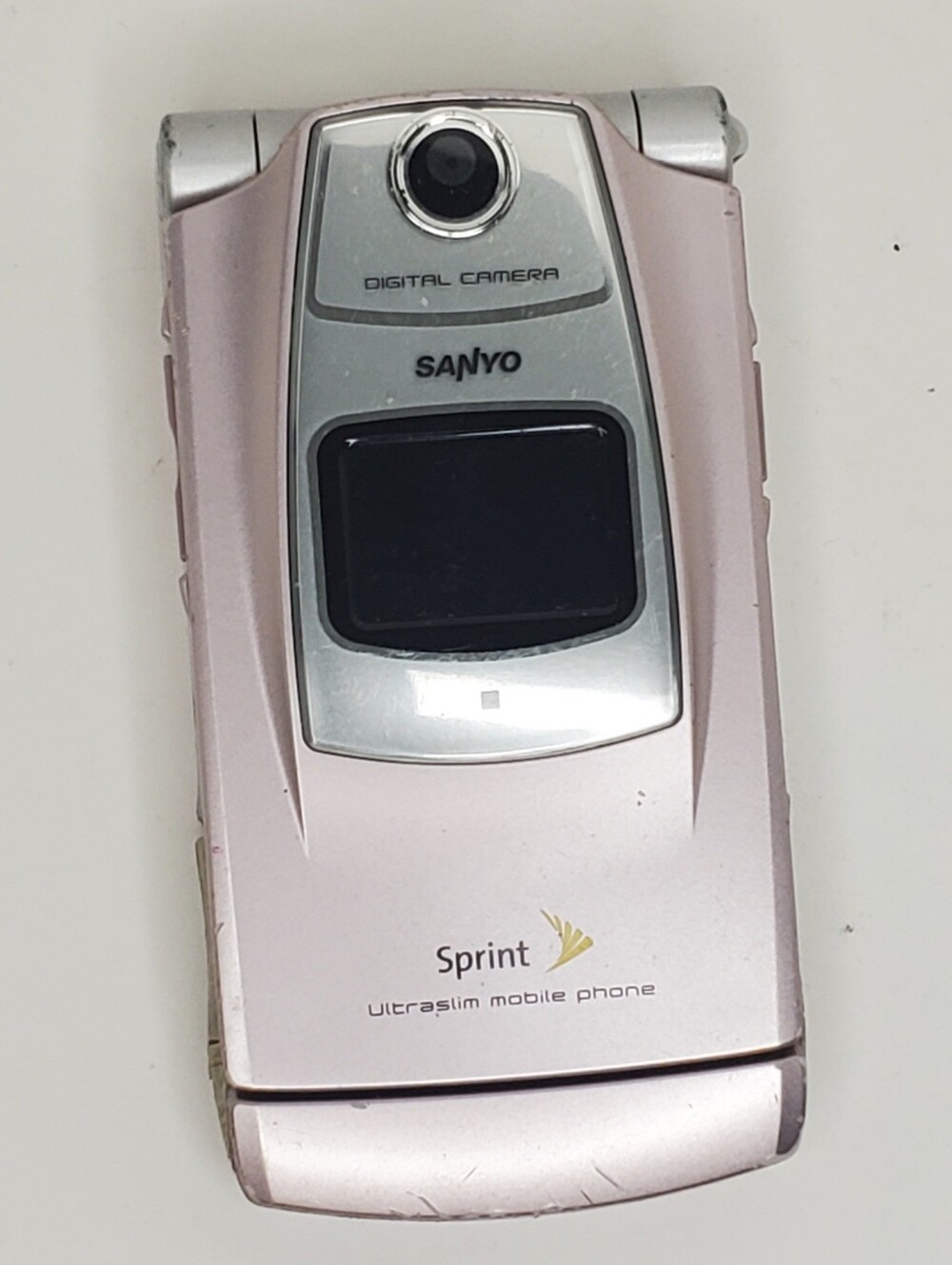 Vintage SANYO Katana SSP-6600: Flip Cell Phone: Very Rare Pink Color, Works